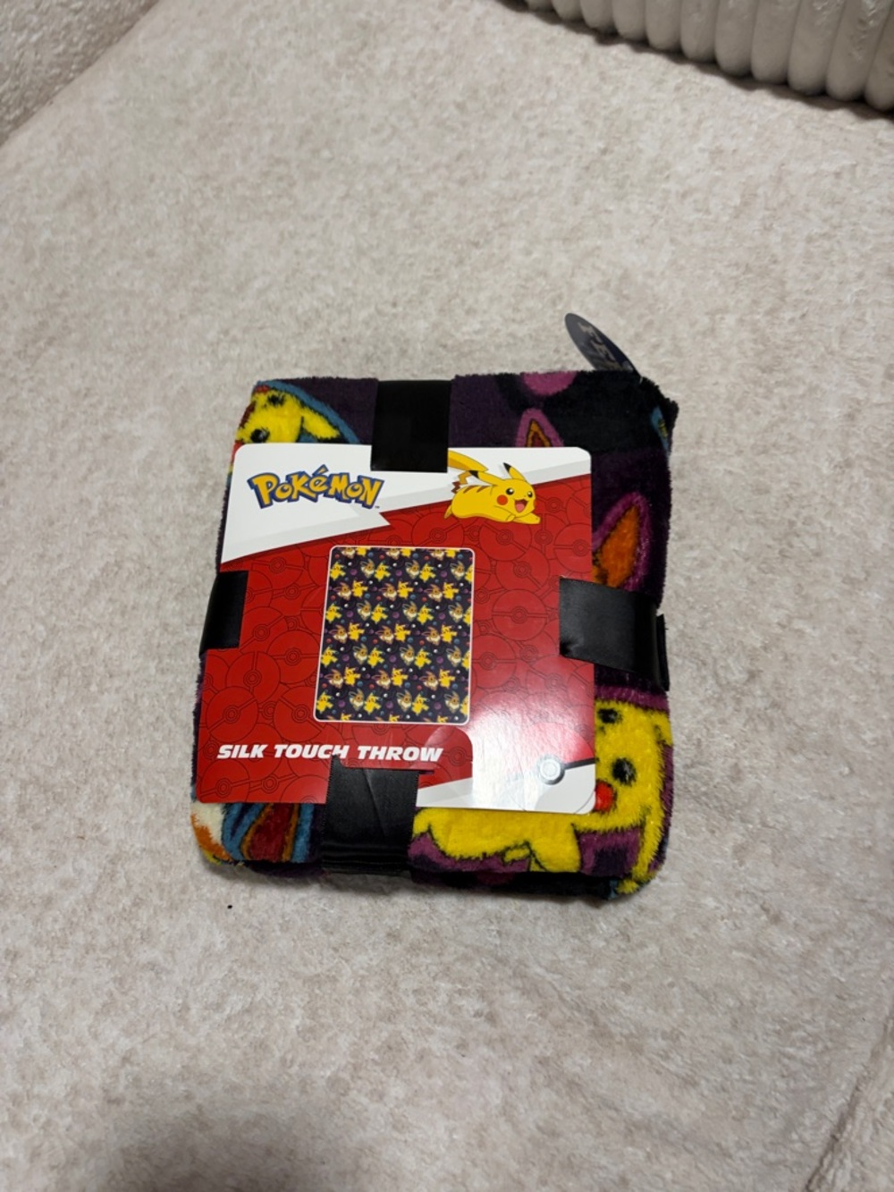 Pokémon Pikachu Silk Touch Throw Blanket - Yellow & Purple